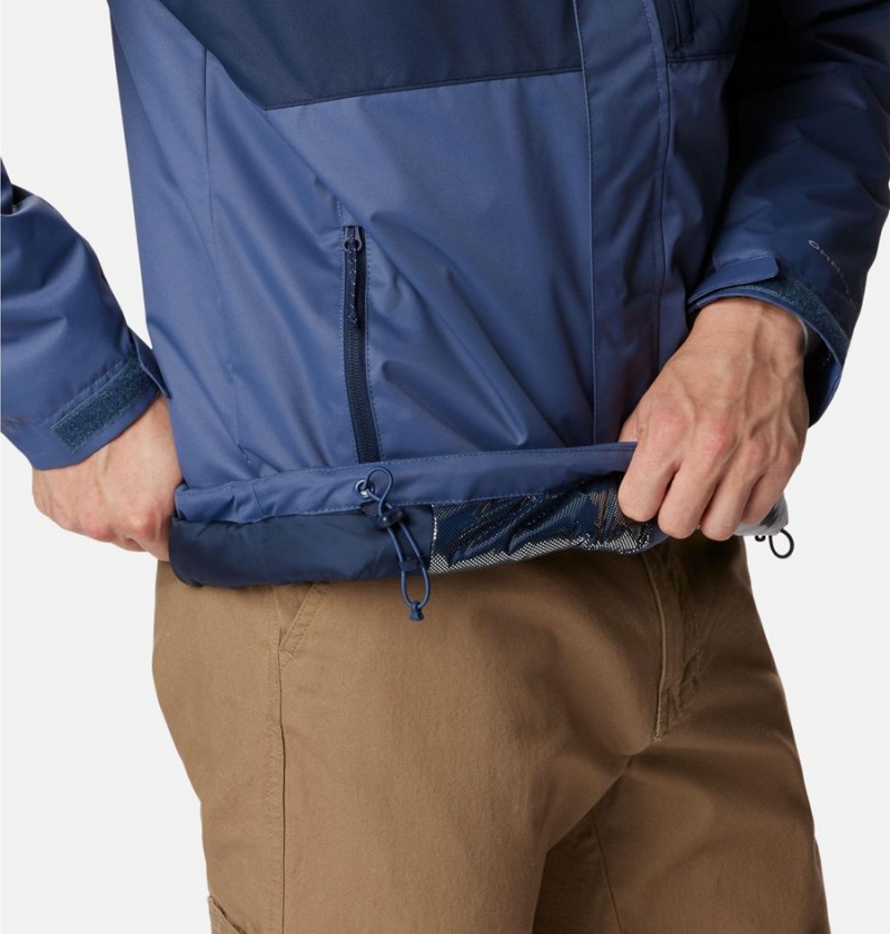 Blue Men's Columbia Tipton Peak II Insulated Rain Jacket | HXZVD-4965