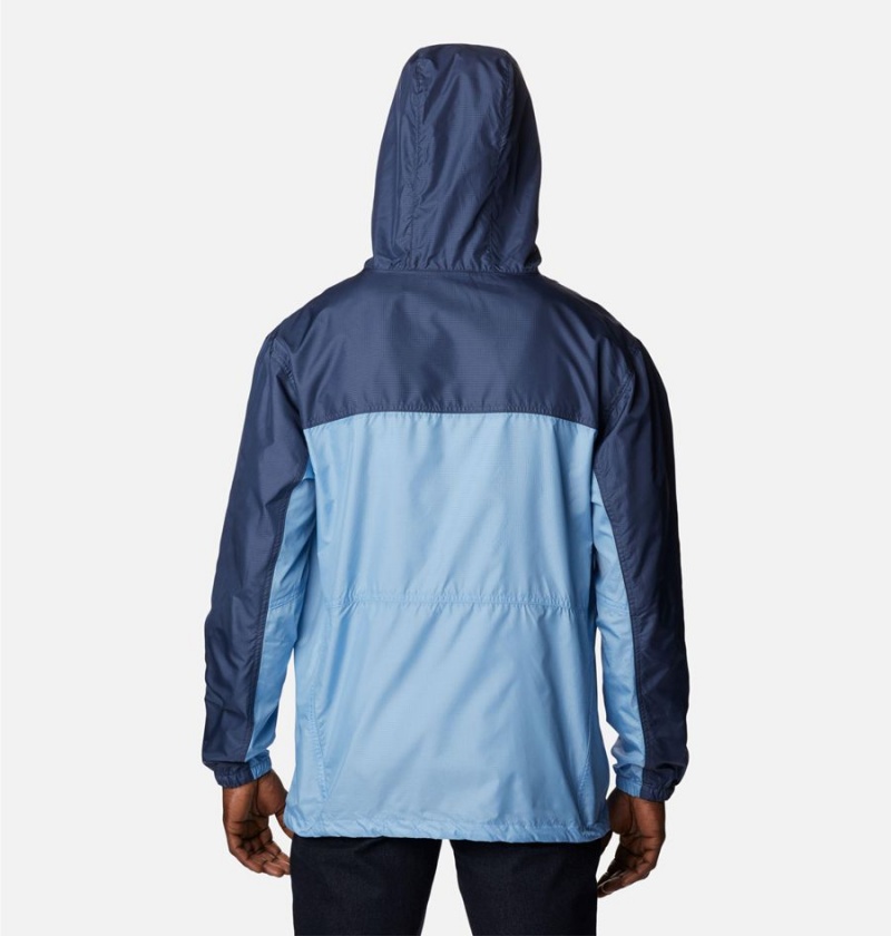 Blue Men's Columbia Trail Traveler Windbreaker | YJKSV-5712