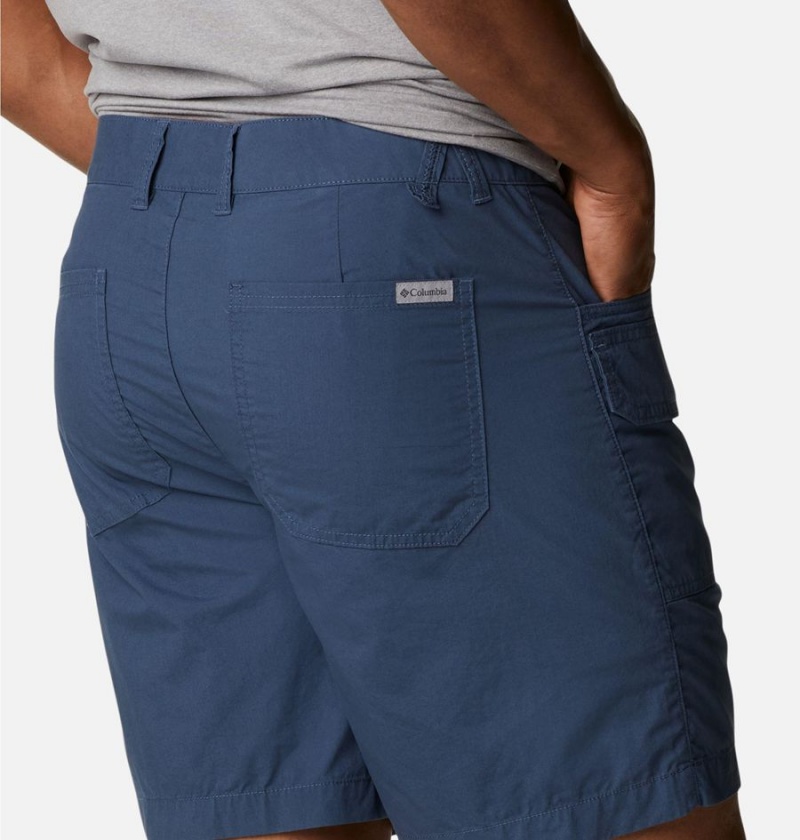 Blue Men's Columbia Washed Out Cargo Shorts | RAOZD-5083