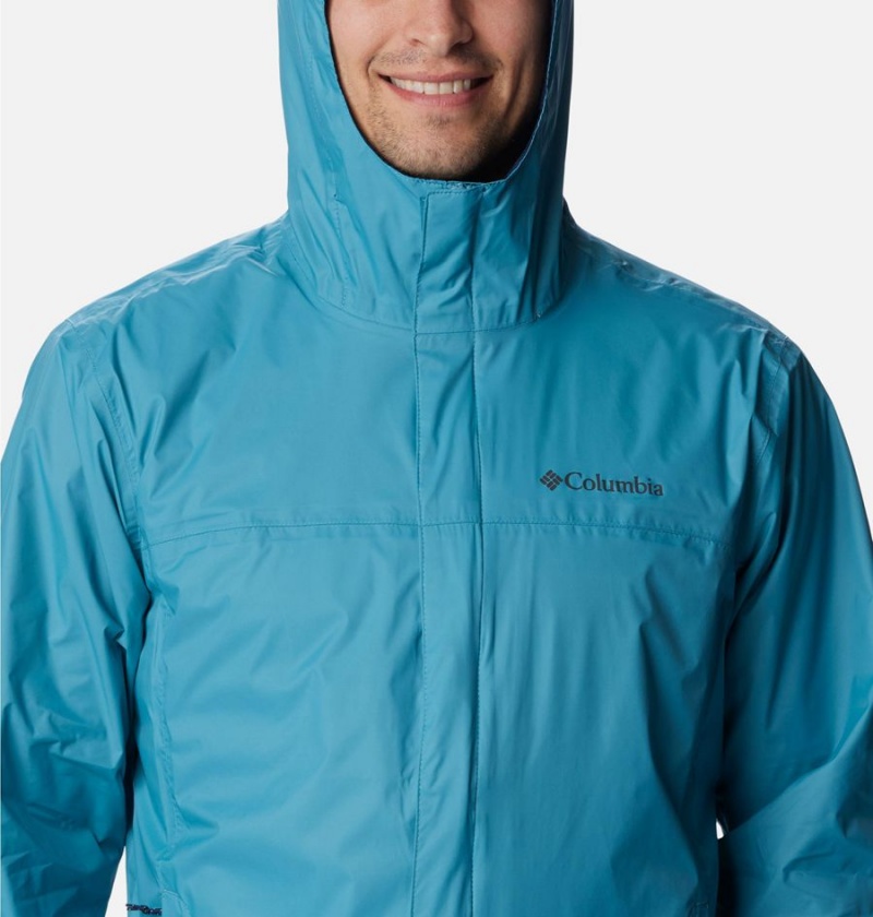 Blue Men's Columbia Watertight II Rain Jacket | OSKNX-6953