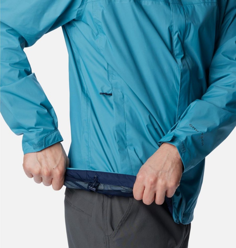 Blue Men's Columbia Watertight II Rain Jacket | OSKNX-6953