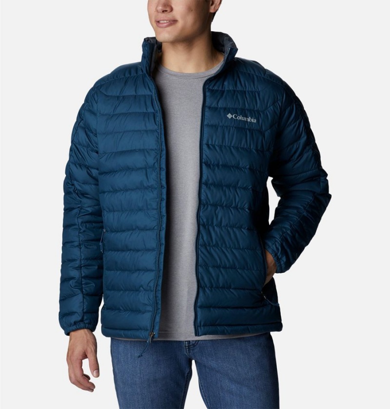 Blue Men's Columbia Wolf Creek Falls Insulated Puffer Jacket | XRZDM-7942