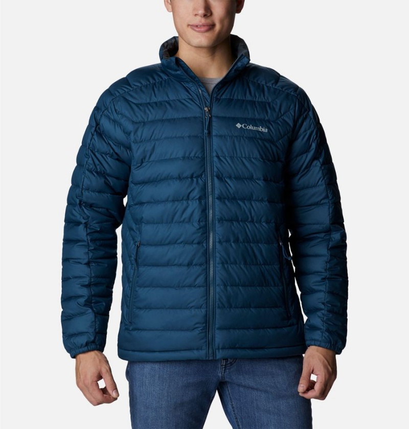 Blue Men\'s Columbia Wolf Creek Falls Insulated Puffer Jacket | XRZDM-7942