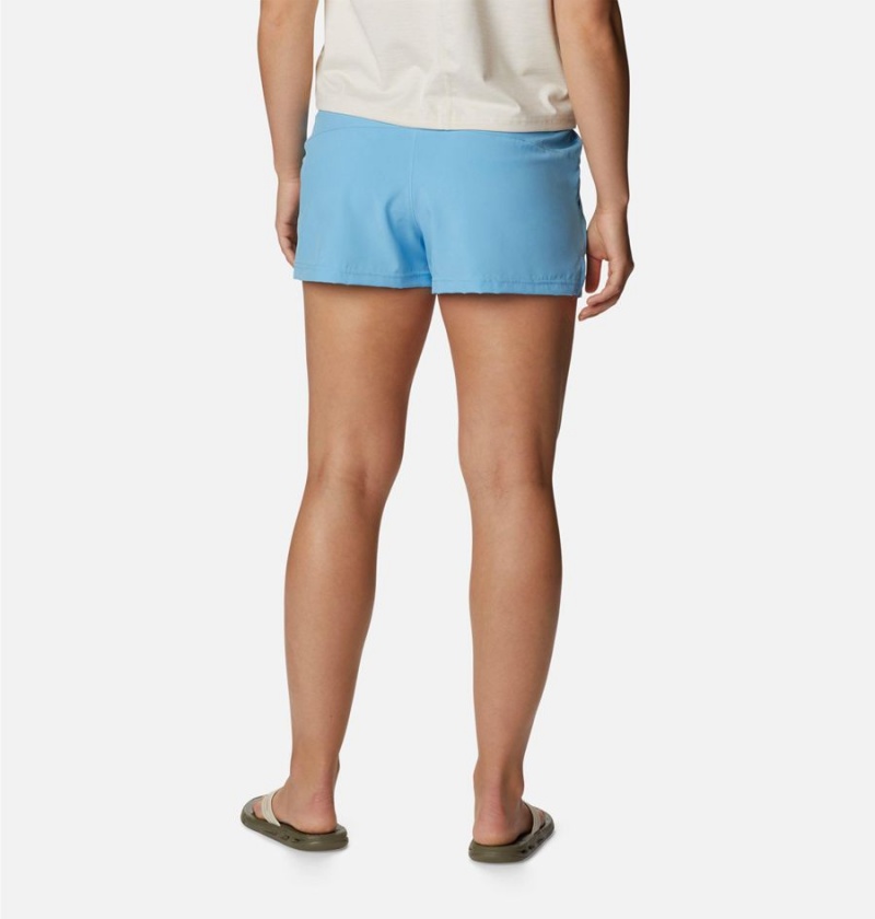 Blue Women's Columbia Alpine Chill Zero Shorts | MSYAB-2137