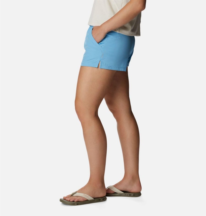 Blue Women's Columbia Alpine Chill Zero Shorts | MSYAB-2137