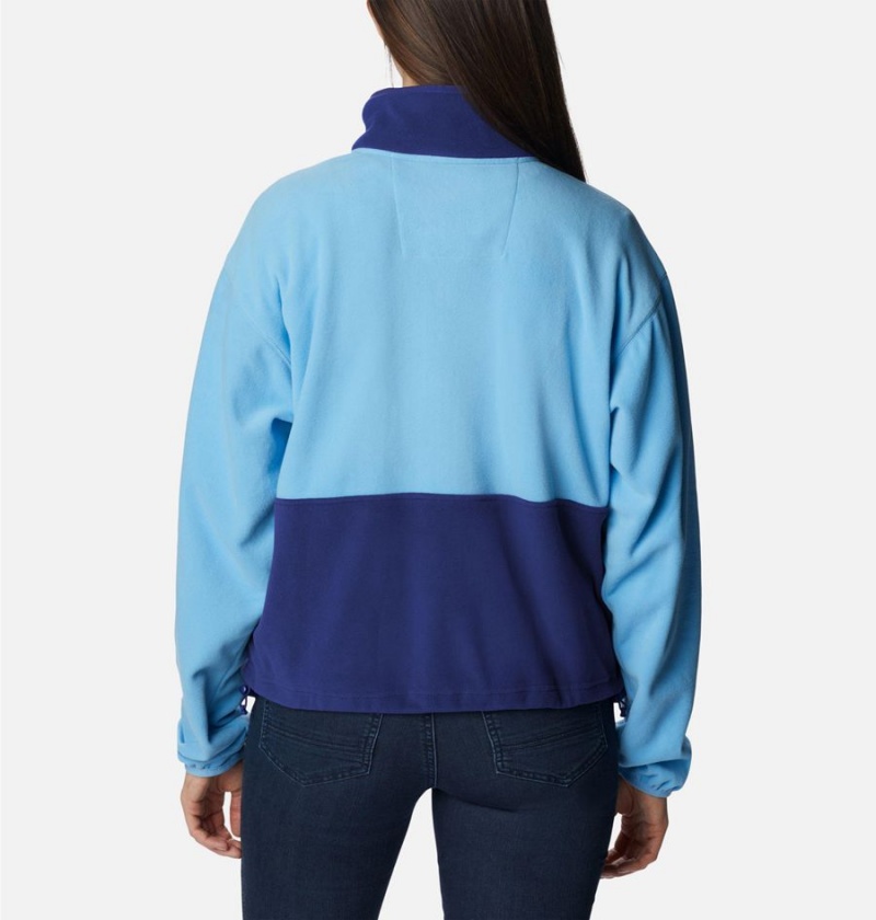 Blue Women's Columbia Back Bowl Full Zip Fleece Jacket | VWRXM-3714