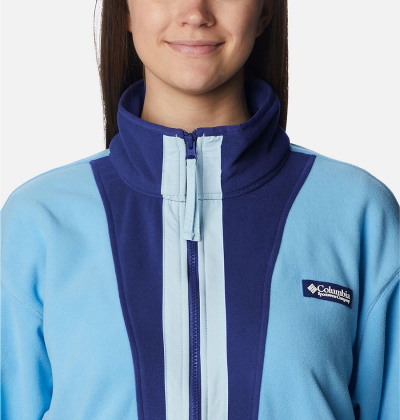 Blue Women's Columbia Back Bowl Full Zip Fleece Jacket | VWRXM-3714