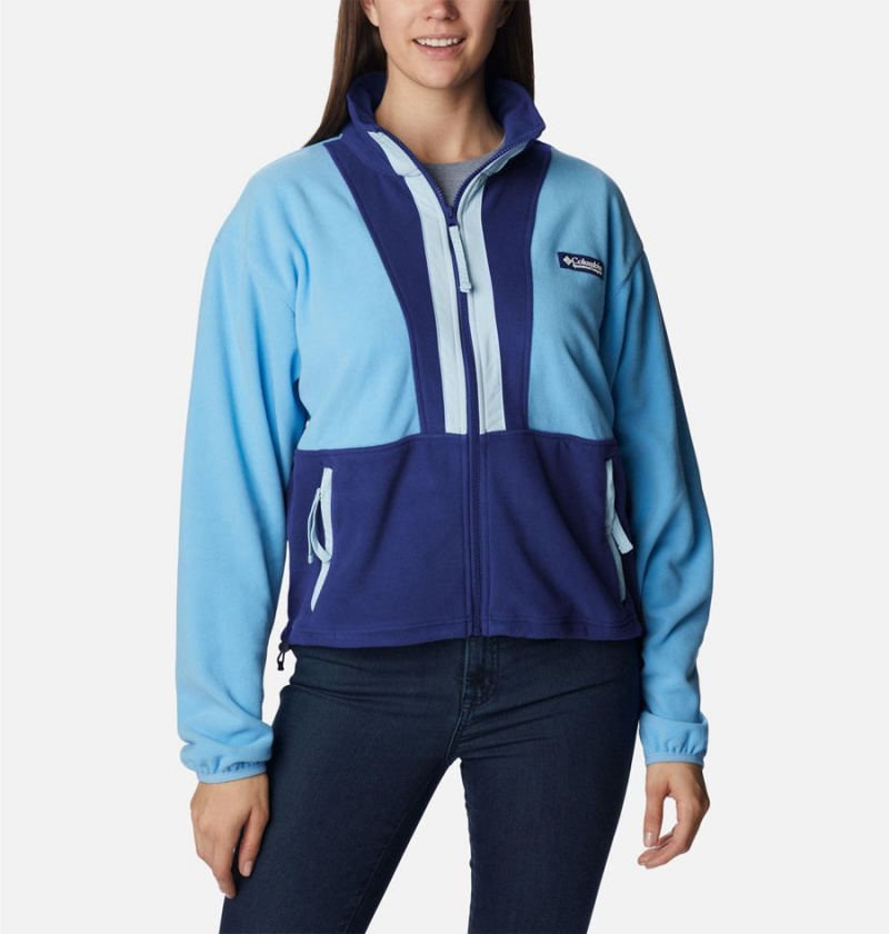 Blue Women\'s Columbia Back Bowl Full Zip Fleece Jacket | VWRXM-3714