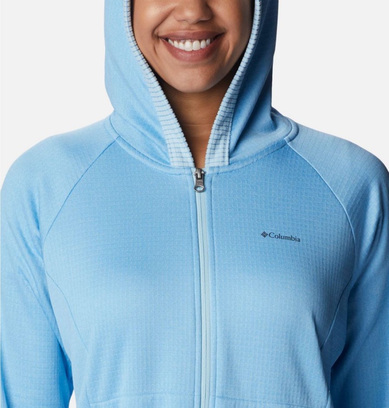 Blue Women's Columbia Boundless Trek Grid Fleece Jacket | CABFO-5703