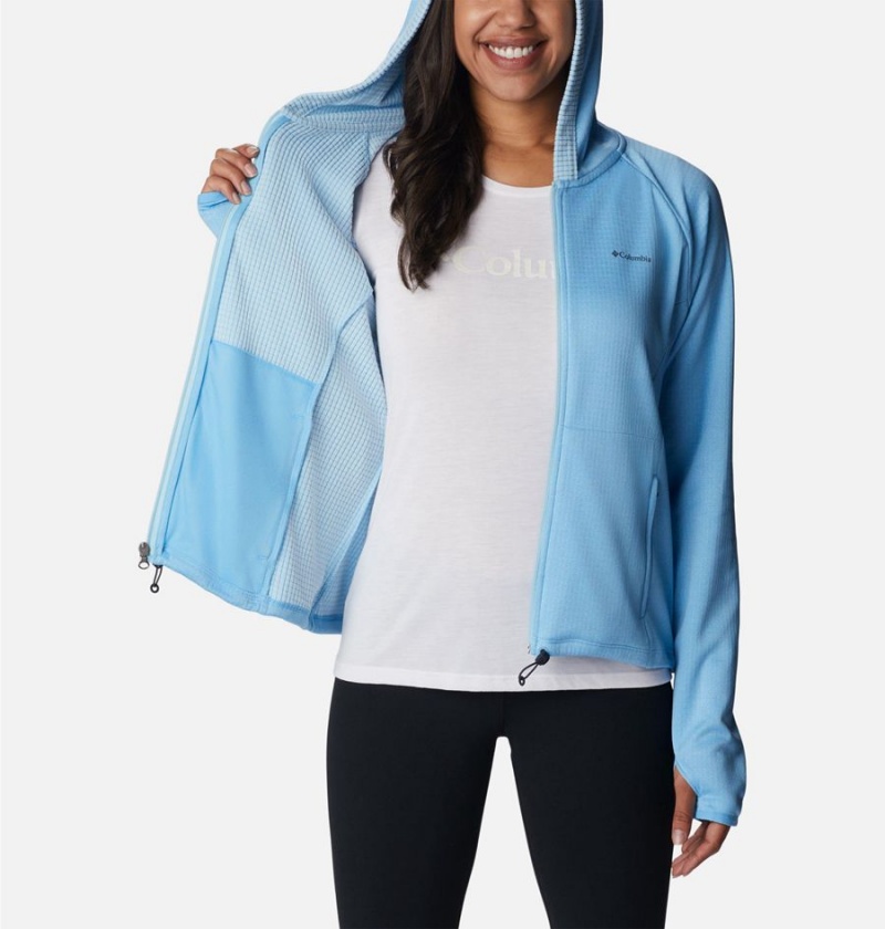 Blue Women's Columbia Boundless Trek Grid Fleece Jacket | CABFO-5703