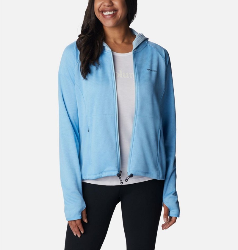 Blue Women's Columbia Boundless Trek Grid Fleece Jacket | CABFO-5703