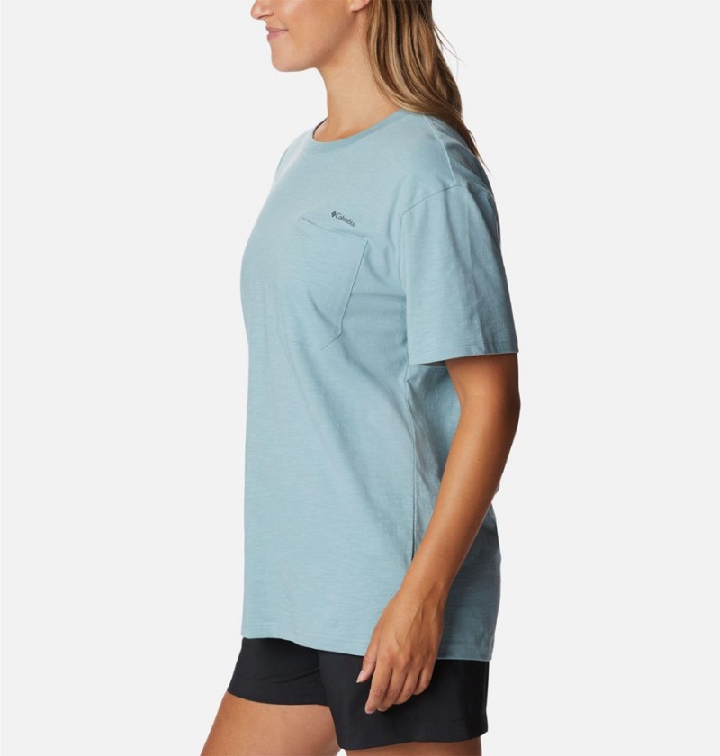 Blue Women's Columbia Break It Down T-Shirt | UGZYV-8109