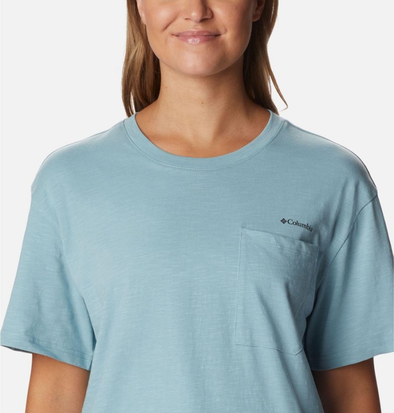 Blue Women's Columbia Break It Down T-Shirt | UGZYV-8109