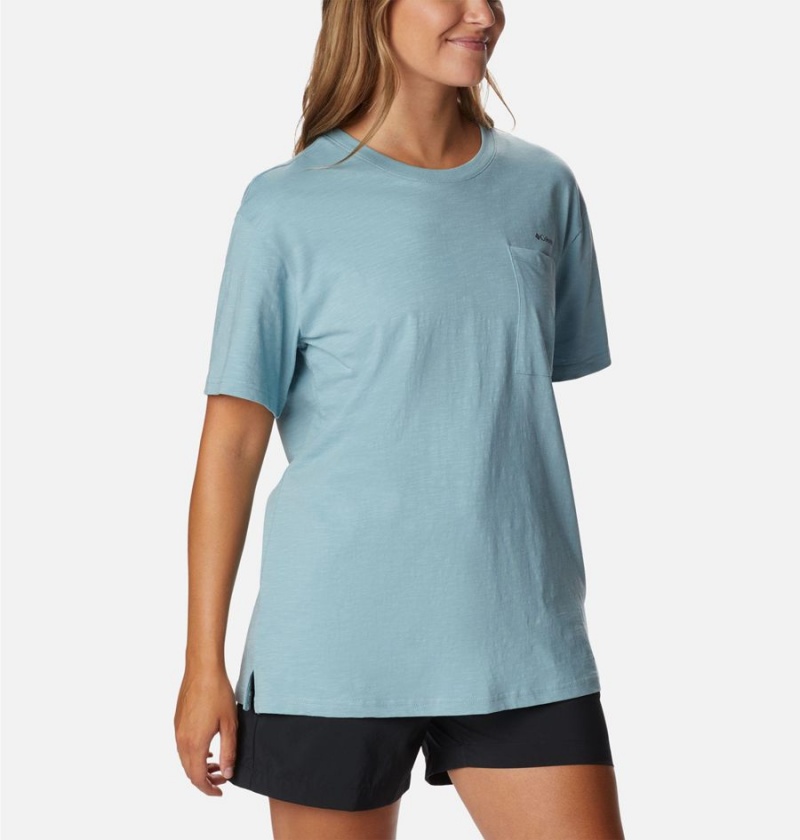 Blue Women's Columbia Break It Down T-Shirt | UGZYV-8109