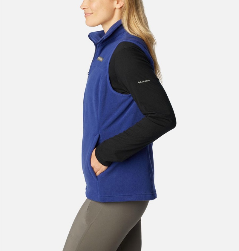 Blue Women's Columbia Castle Dale Fleece Vest | MLEHX-3016