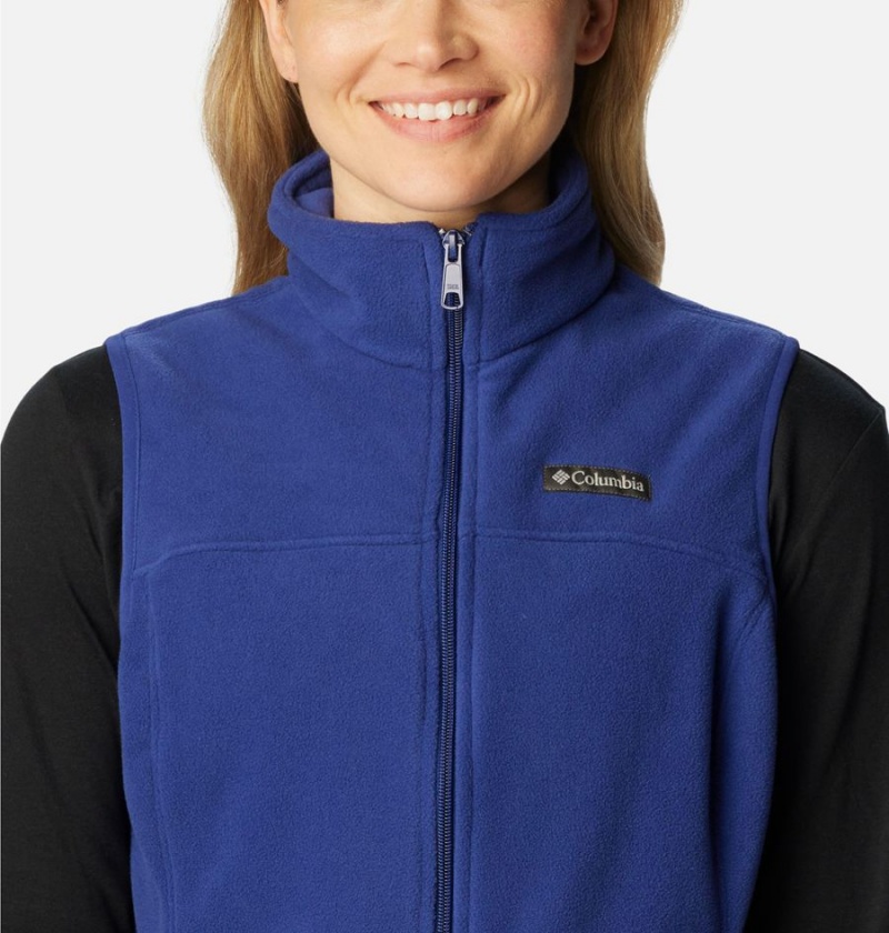 Blue Women's Columbia Castle Dale Fleece Vest | MLEHX-3016