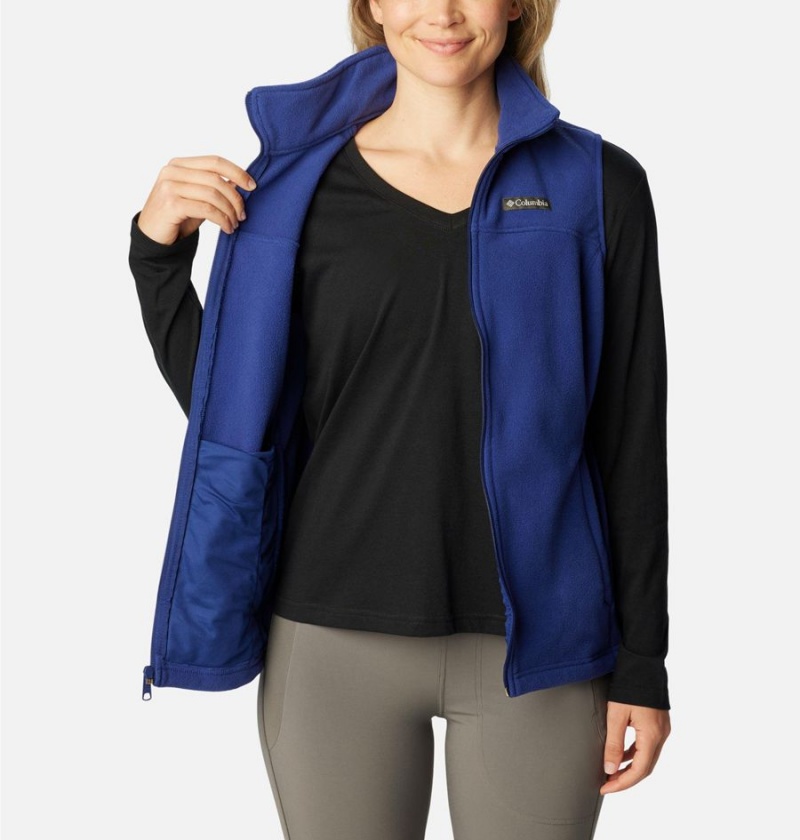 Blue Women's Columbia Castle Dale Fleece Vest | MLEHX-3016