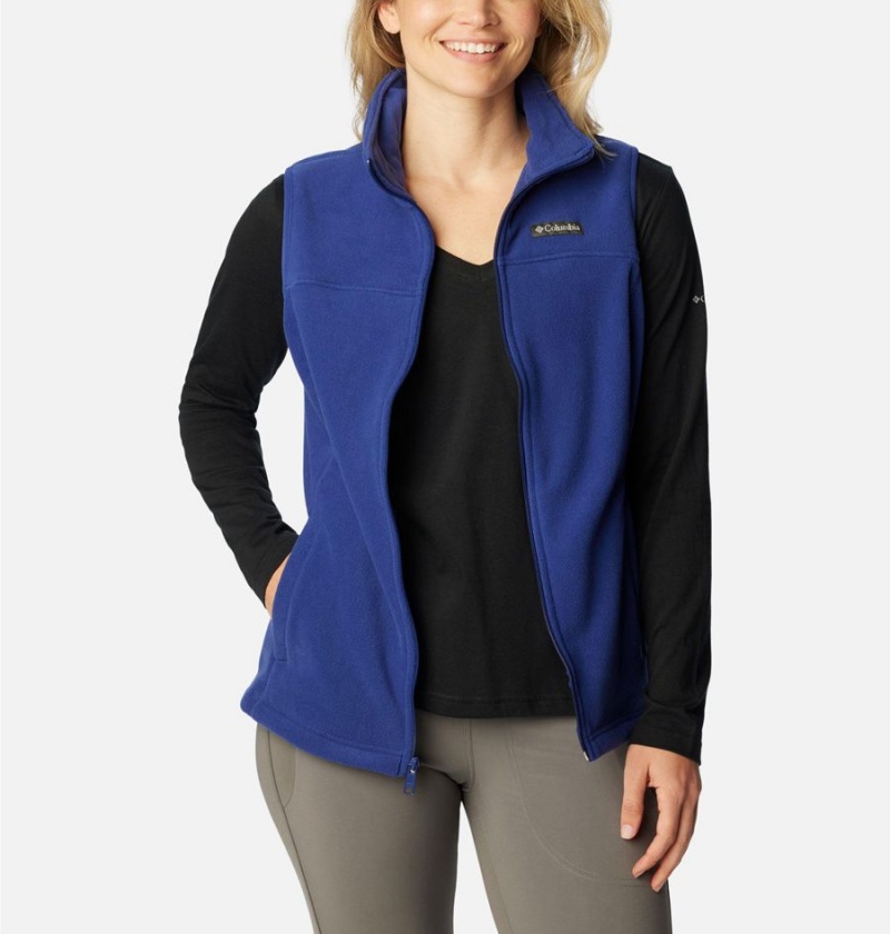 Blue Women's Columbia Castle Dale Fleece Vest | MLEHX-3016