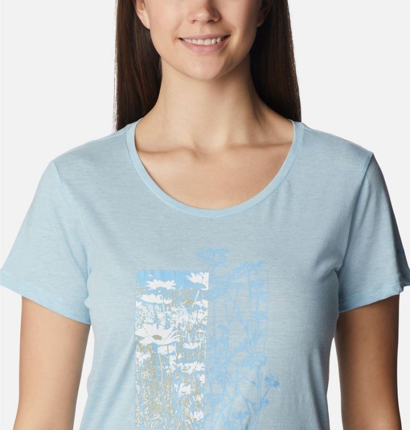 Blue Women's Columbia Daisy Days Graphic T-Shirt | CDMKF-2615