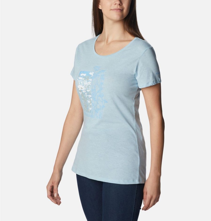 Blue Women's Columbia Daisy Days Graphic T-Shirt | CDMKF-2615