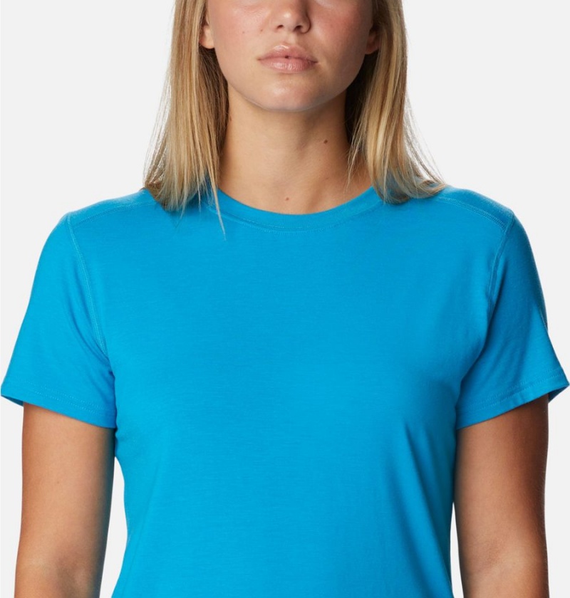 Blue Women's Columbia Endless Trail Running Tech T-Shirt | ZQIVO-6745