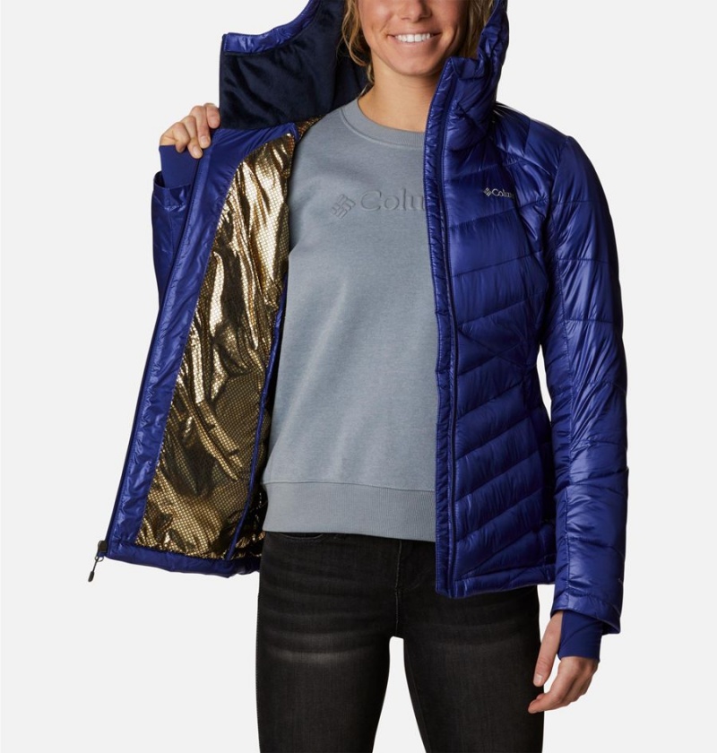 Blue Women's Columbia Joy Peak Insulated Hooded Puffer Jacket | XPHTG-5762