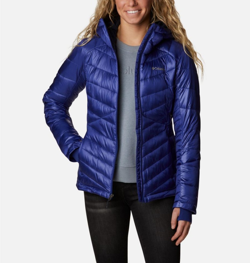 Blue Women's Columbia Joy Peak Insulated Hooded Puffer Jacket | XPHTG-5762