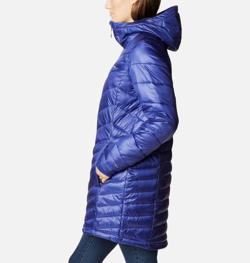 Blue Women's Columbia Joy Peak Mid Insulated Hooded Puffer Jacket | BWYIL-1708