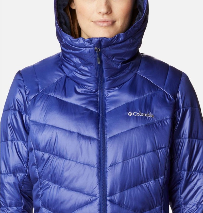 Blue Women's Columbia Joy Peak Mid Insulated Hooded Puffer Jacket | BWYIL-1708