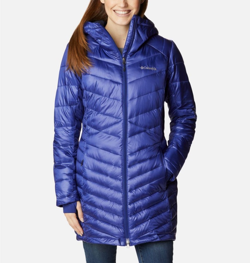 Blue Women\'s Columbia Joy Peak Mid Insulated Hooded Puffer Jacket | BWYIL-1708