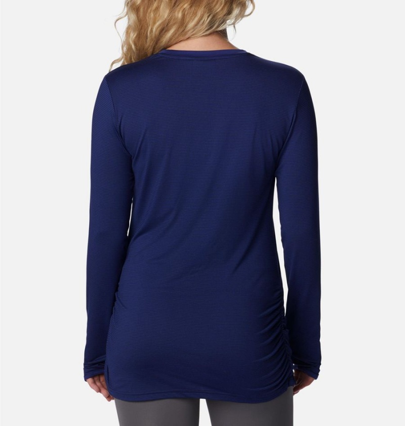 Blue Women's Columbia Leslie Falls Long Sleeve T-Shirt | XNPKU-6258