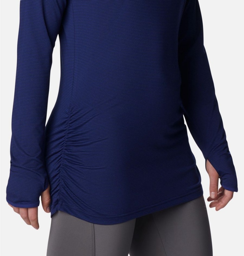 Blue Women's Columbia Leslie Falls Long Sleeve T-Shirt | XNPKU-6258