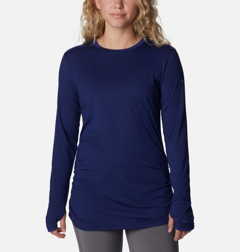 Blue Women\'s Columbia Leslie Falls Long Sleeve T-Shirt | XNPKU-6258