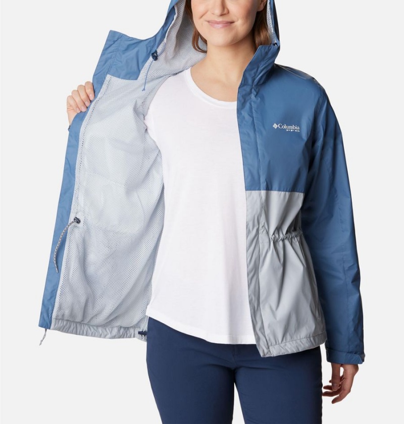 Blue Women's Columbia PFG Storm Rain Jacket | QLYJF-9607