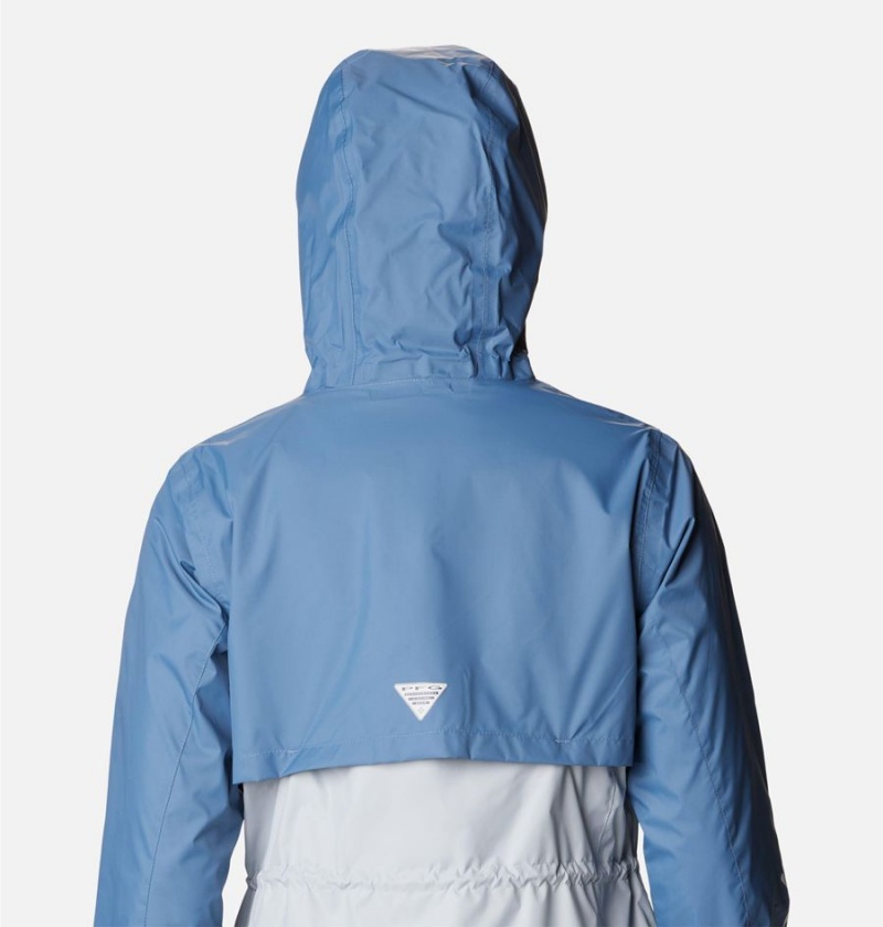 Blue Women's Columbia PFG Storm Rain Jacket | QLYJF-9607