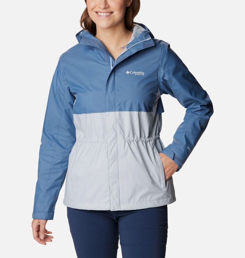 Blue Women\'s Columbia PFG Storm Rain Jacket | QLYJF-9607