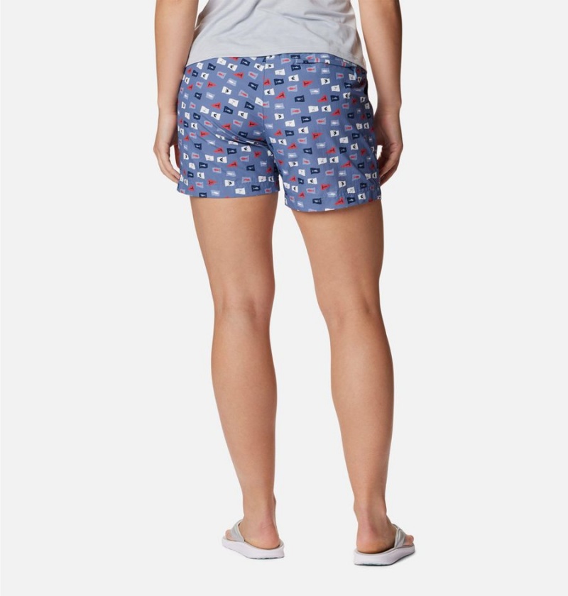 Blue Women's Columbia PFG Super Backcast Water Shorts | YMIQZ-3269