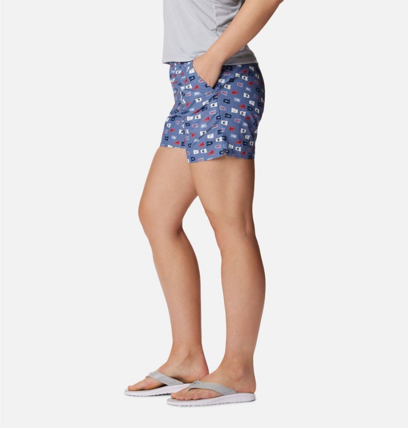 Blue Women's Columbia PFG Super Backcast Water Shorts | YMIQZ-3269