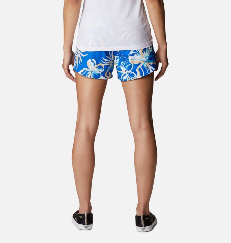 Blue Women's Columbia PFG Super Tamiami Pull-On Shorts | ZRMLW-1053