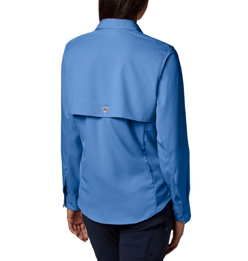 Blue Women's Columbia PFG Tamiami II Long Sleeve Shirt | HSOEC-1059