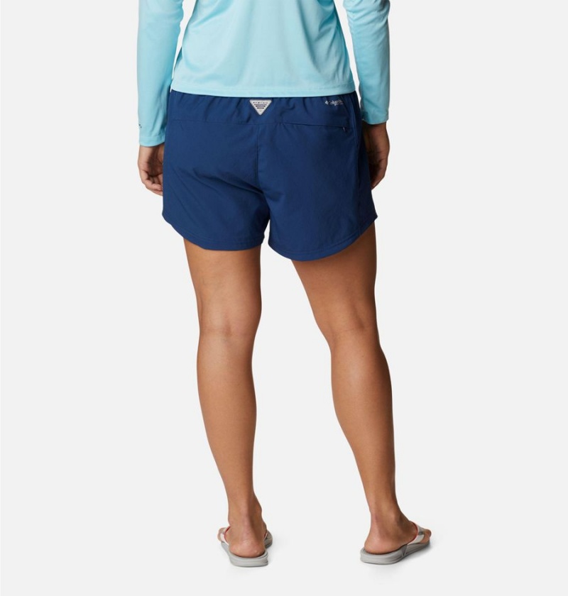 Blue Women's Columbia PFG Tamiami Pull-On Shorts | PKNAS-8273