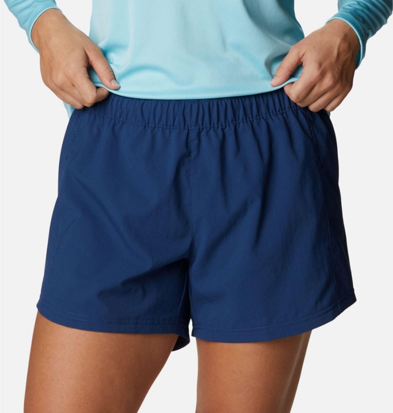 Blue Women's Columbia PFG Tamiami Pull-On Shorts | PKNAS-8273