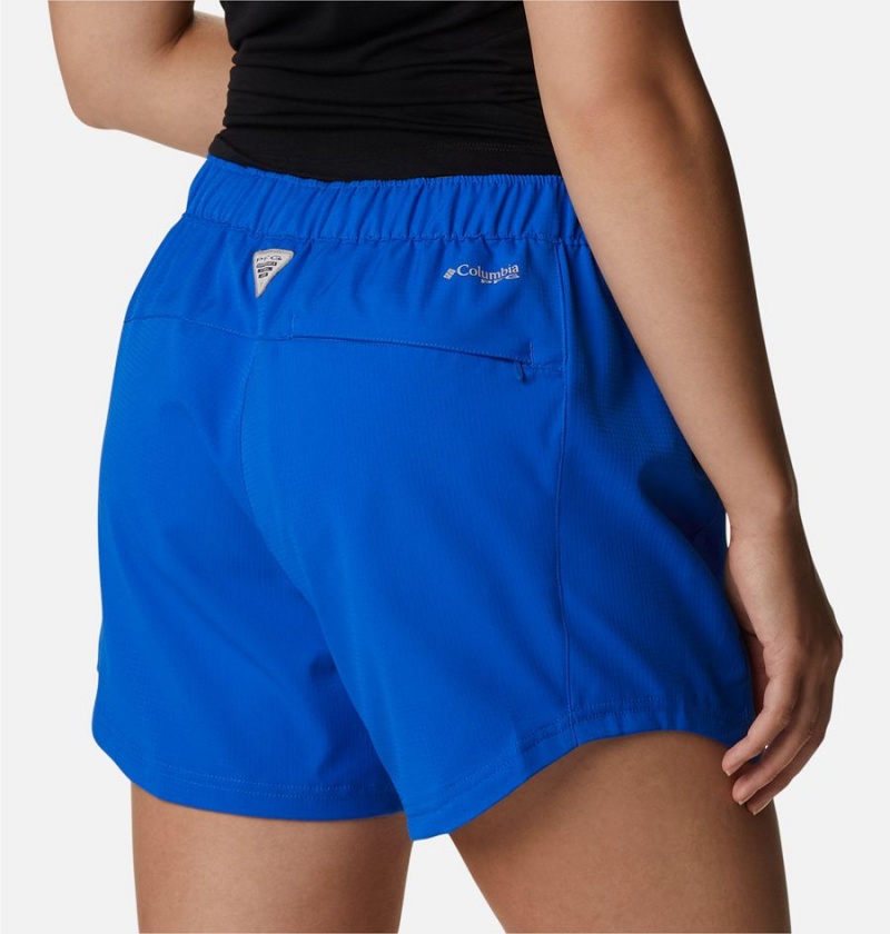 Blue Women's Columbia PFG Tamiami Pull-On Shorts | XYWMR-6215