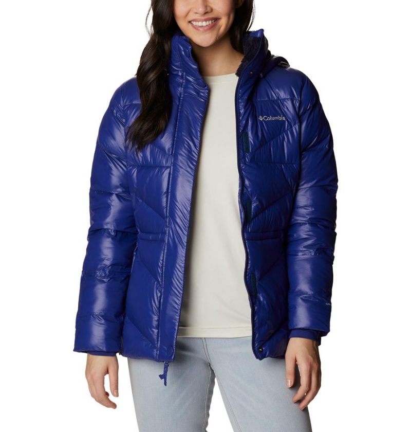 Blue Women's Columbia Peak to Park II Insulated Hooded Puffer Jacket | VWDMA-5814