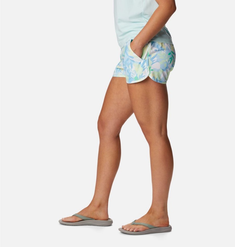 Blue Women's Columbia Pleasant Creek Stretch Shorts | ZWLDP-2038