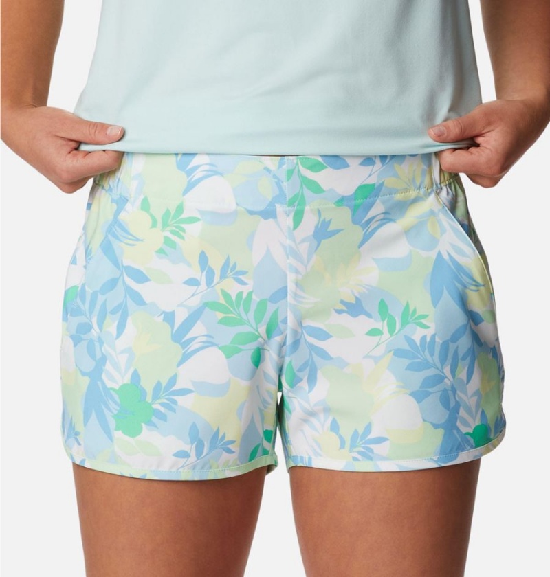 Blue Women's Columbia Pleasant Creek Stretch Shorts | ZWLDP-2038