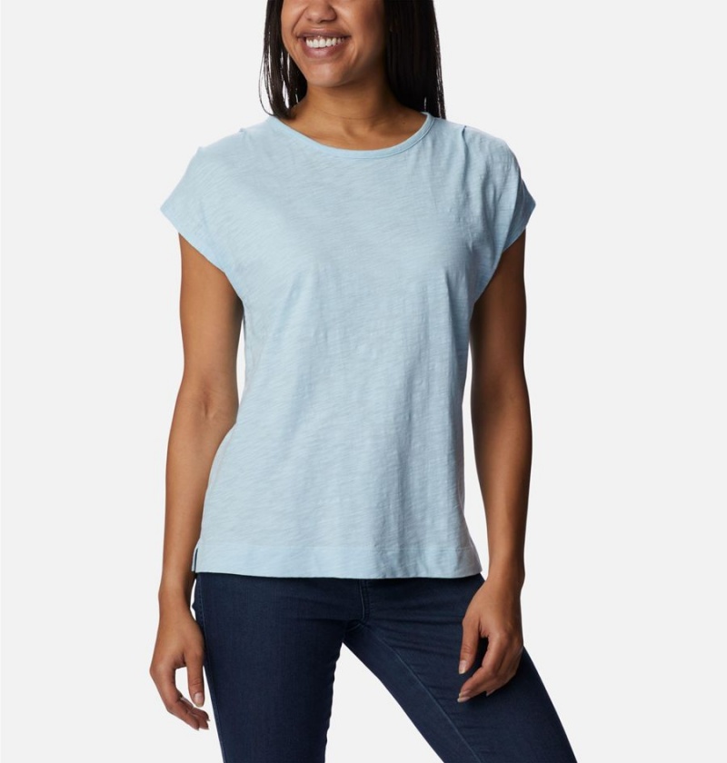 Blue Women's Columbia Point Loma T-Shirt | IBUHA-0945