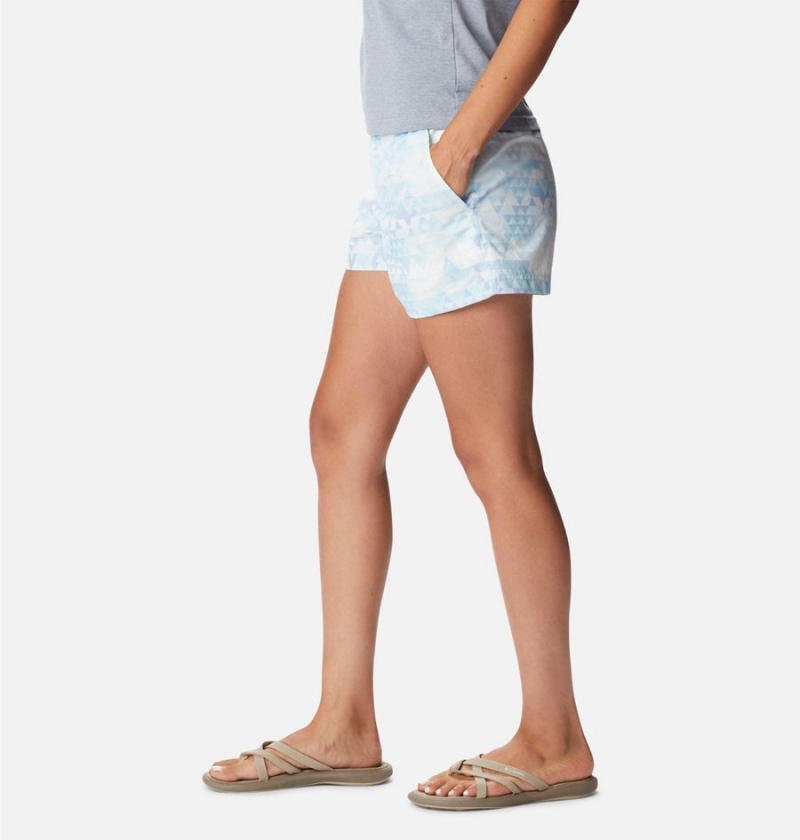 Blue Women's Columbia Sandy River II Printed Shorts | LESQJ-8365