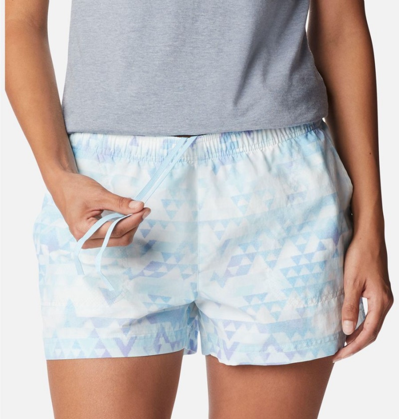 Blue Women's Columbia Sandy River II Printed Shorts | LESQJ-8365