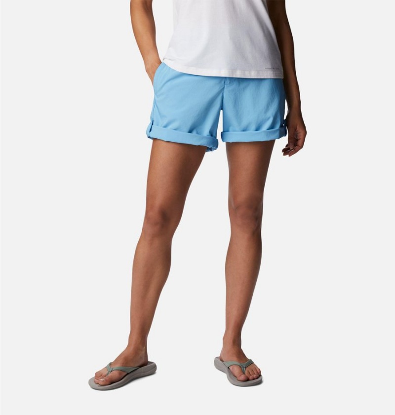 Blue Women's Columbia Silver Ridge Utility Shorts | RIDOW-1976